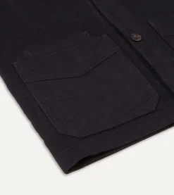 Drake’s Navy Japanese Selvedge Corduroy Five-Pocket Chore Jacket