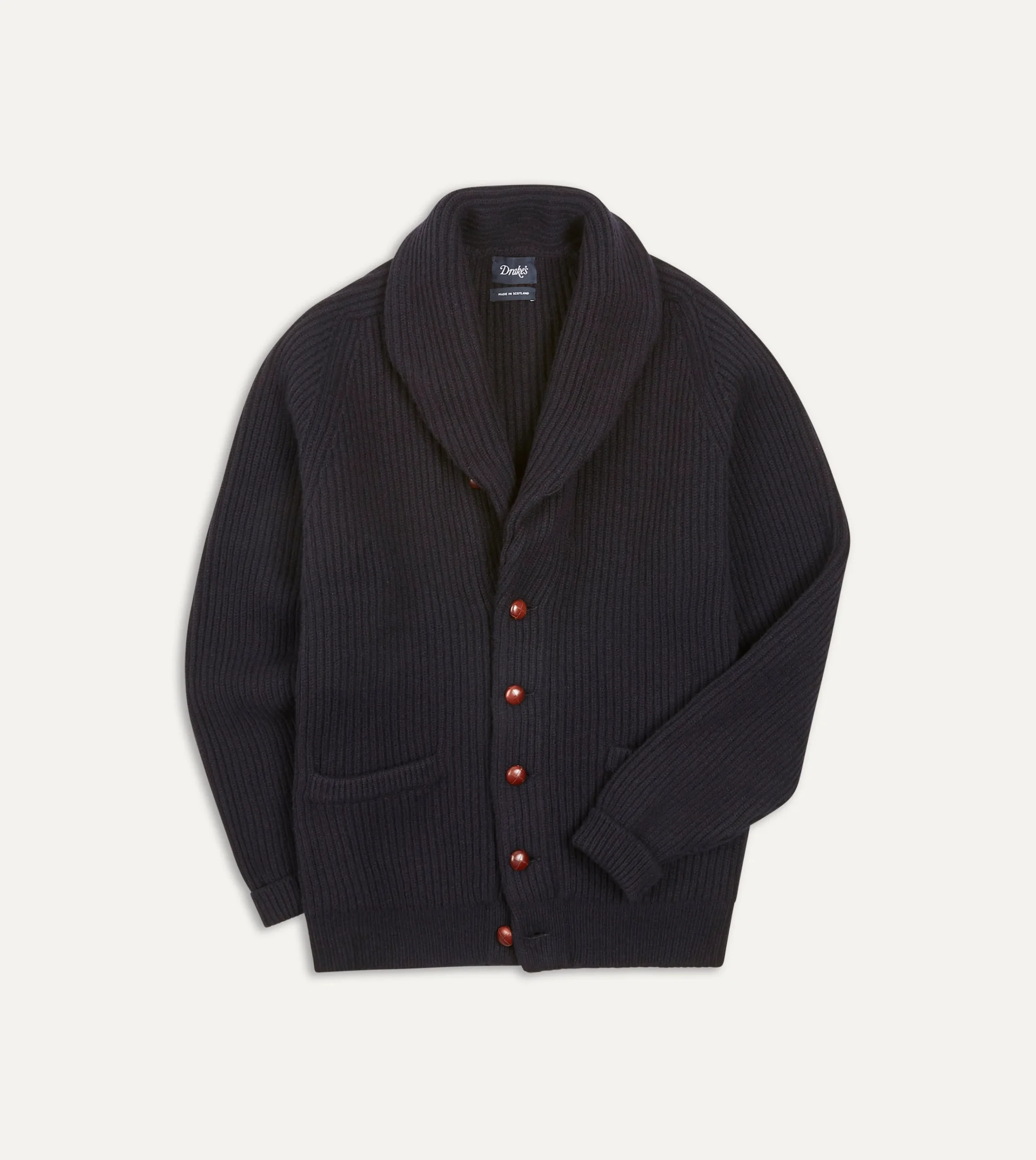 Drake’s Lambswool Shawl Collar Cardigan