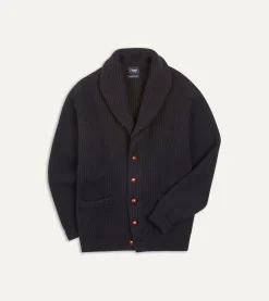 Drake’s Lambswool Shawl Collar Cardigan