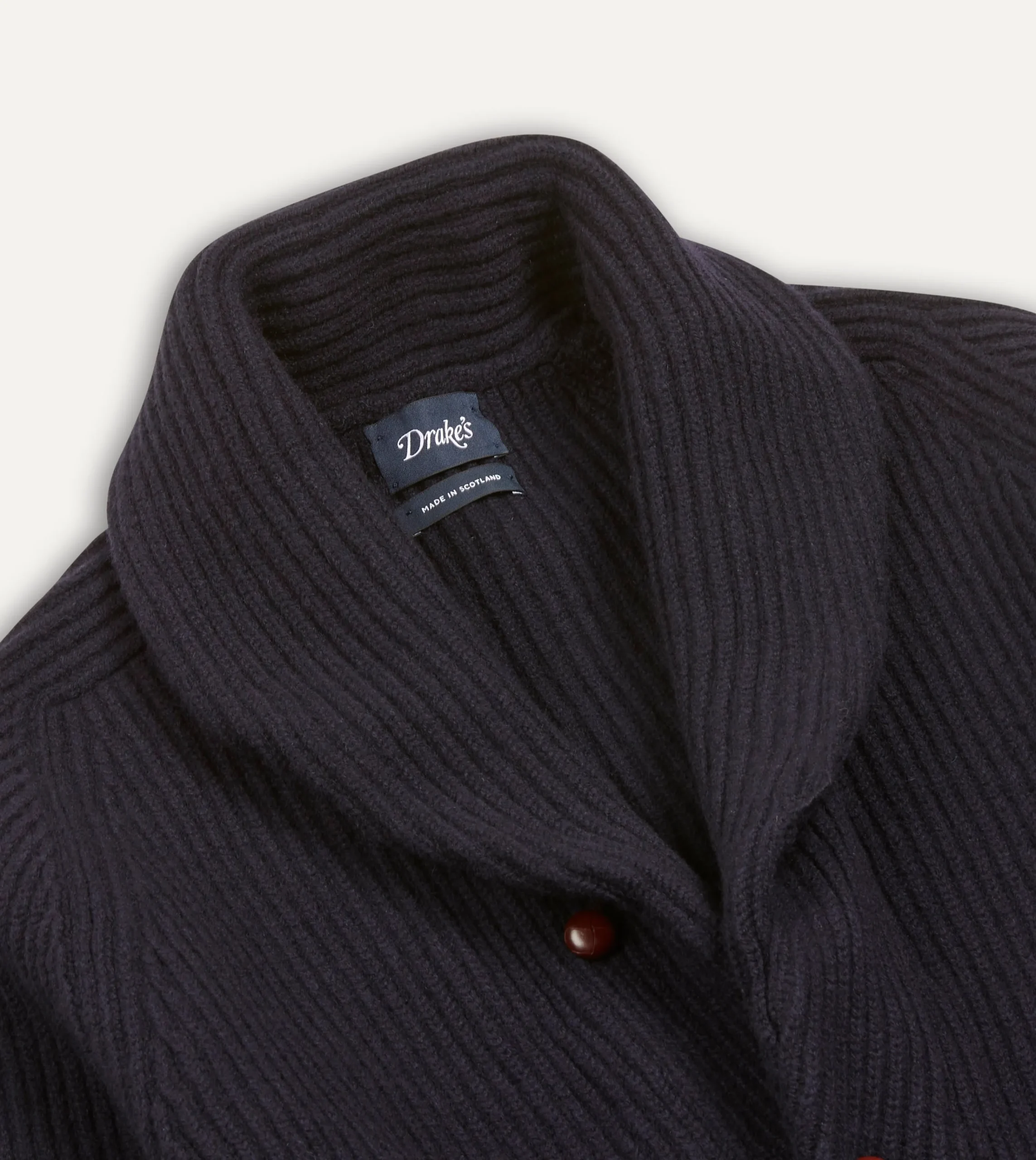 Drake’s Lambswool Shawl Collar Cardigan