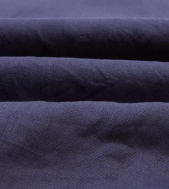 Drake’s Navy Linen Camp Collar Short Sleeve Shirt