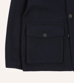 Drake’s Navy Melton Wool Donkey Chore Jacket