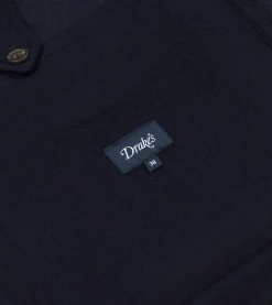 Drake’s Navy Melton Wool Donkey Chore Jacket
