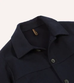 Drake’s Navy Melton Wool Donkey Chore Jacket
