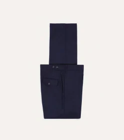 Drake’s Navy Merino Wool Games Trouser