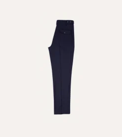 Drake’s Navy Merino Wool Games Trouser