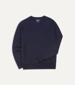 Drake’s Merino Wool V Neck Jumper