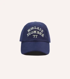 Drake’s Navy Morlaix Plombeé '77 Cotton Twill Baseball Cap