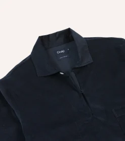 Drake’s Navy Needlecord Smock