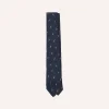 Drake’s Navy Olympic Games Motif Silk Tipped Tie