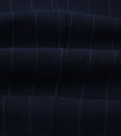 Drake’s Navy Pin Stripe Wool-Cotton Games Blazer Mk. III