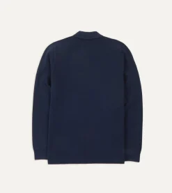 Drake’s Pique Cotton Long-Sleeve Polo Shirt