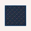 Drake’s Navy Skier Print Wool-Silk Bandana