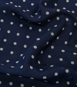 Drake’s Spot Print Wool-Silk Pocket Square