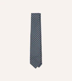 Drake’s Square Medallion Self-Tipped Silk Tie