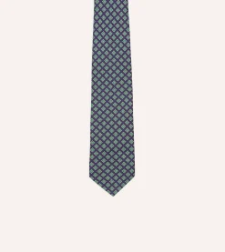 Drake’s Square Medallion Self-Tipped Silk Tie