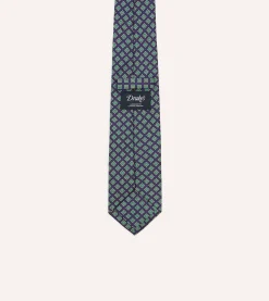 Drake’s Square Medallion Self-Tipped Silk Tie