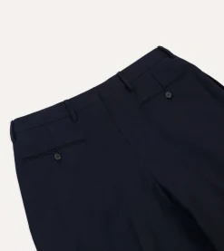 Drake’s Tropical Wool Flat Front Trouser