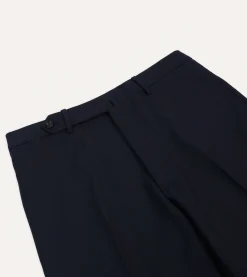 Drake’s Tropical Wool Flat Front Trouser