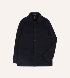 Drake’s Navy Wool Five-Pocket Chore Jacket
