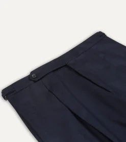 Drake’s Wool Flannel Single Pleat Trouser