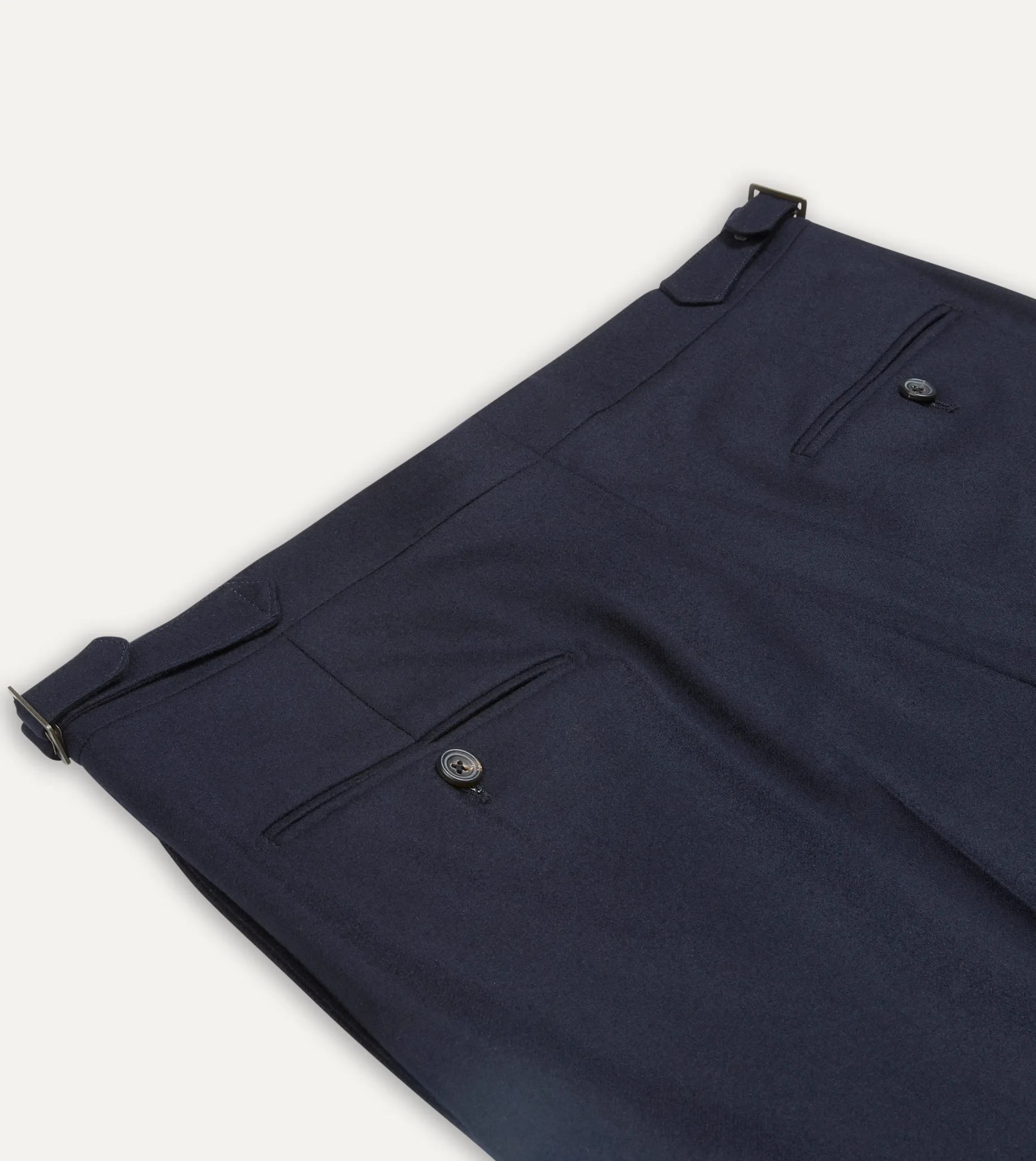 Drake’s Wool Flannel Single Pleat Trouser