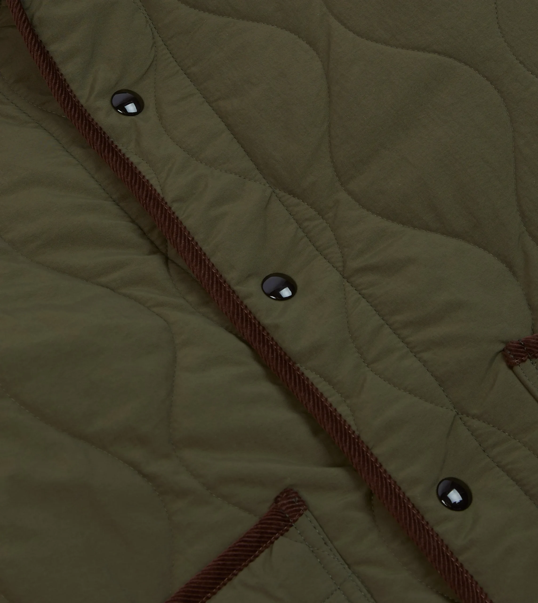 Drake’s Olive Quilted Nylon Jacket