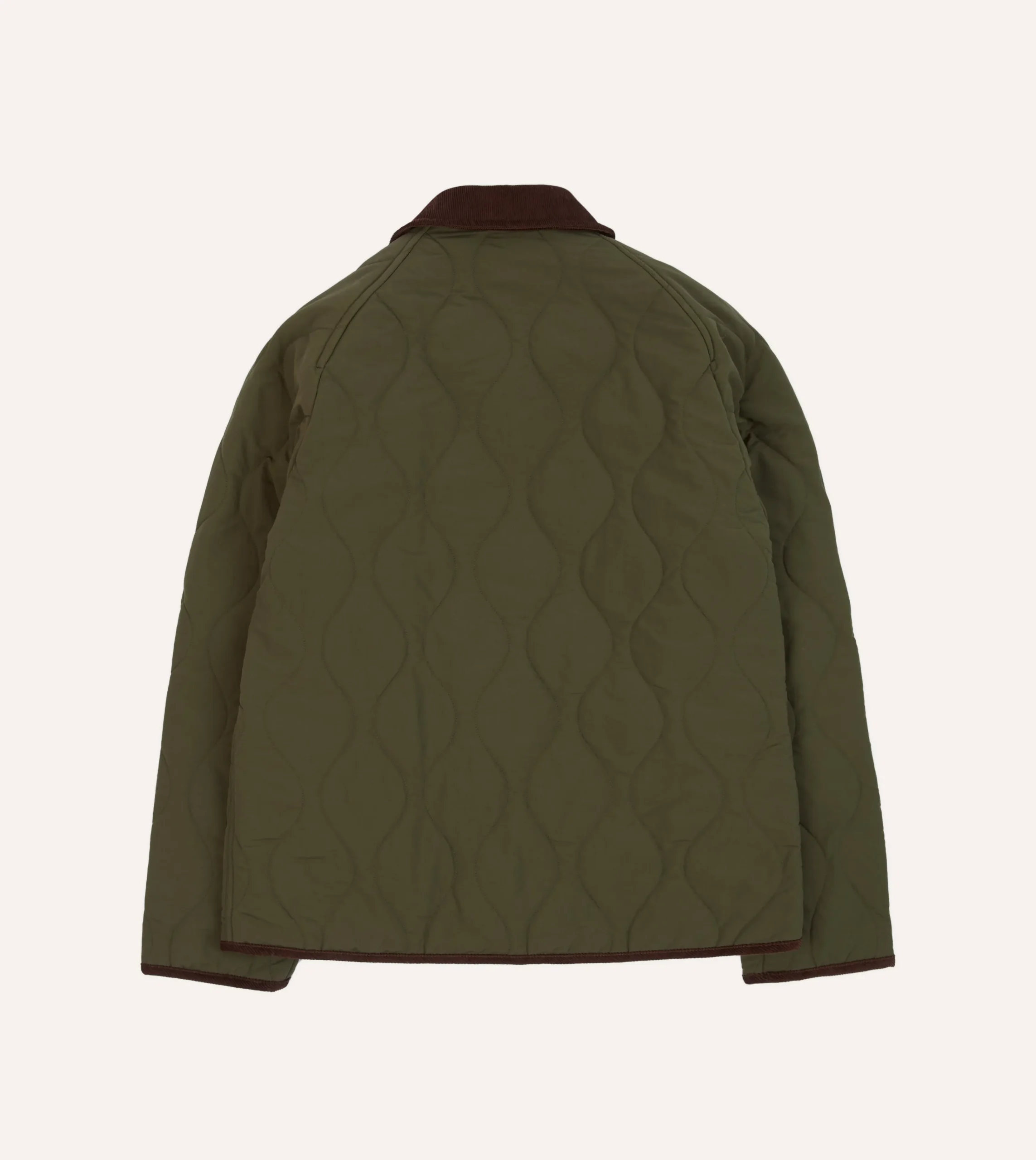 Drake’s Olive Quilted Nylon Jacket