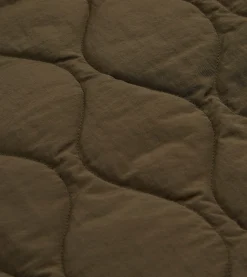 Drake’s Olive Quilted Nylon Zip Vest