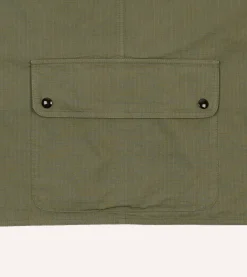 Drake’s Olive Ripstop Cotton Fishing Vest