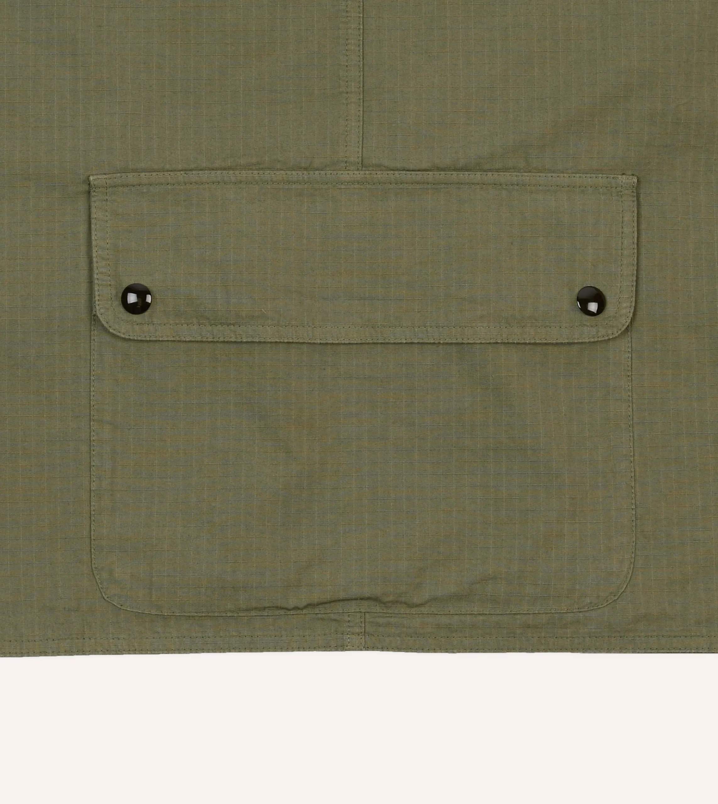 Drake’s Olive Ripstop Cotton Fishing Vest
