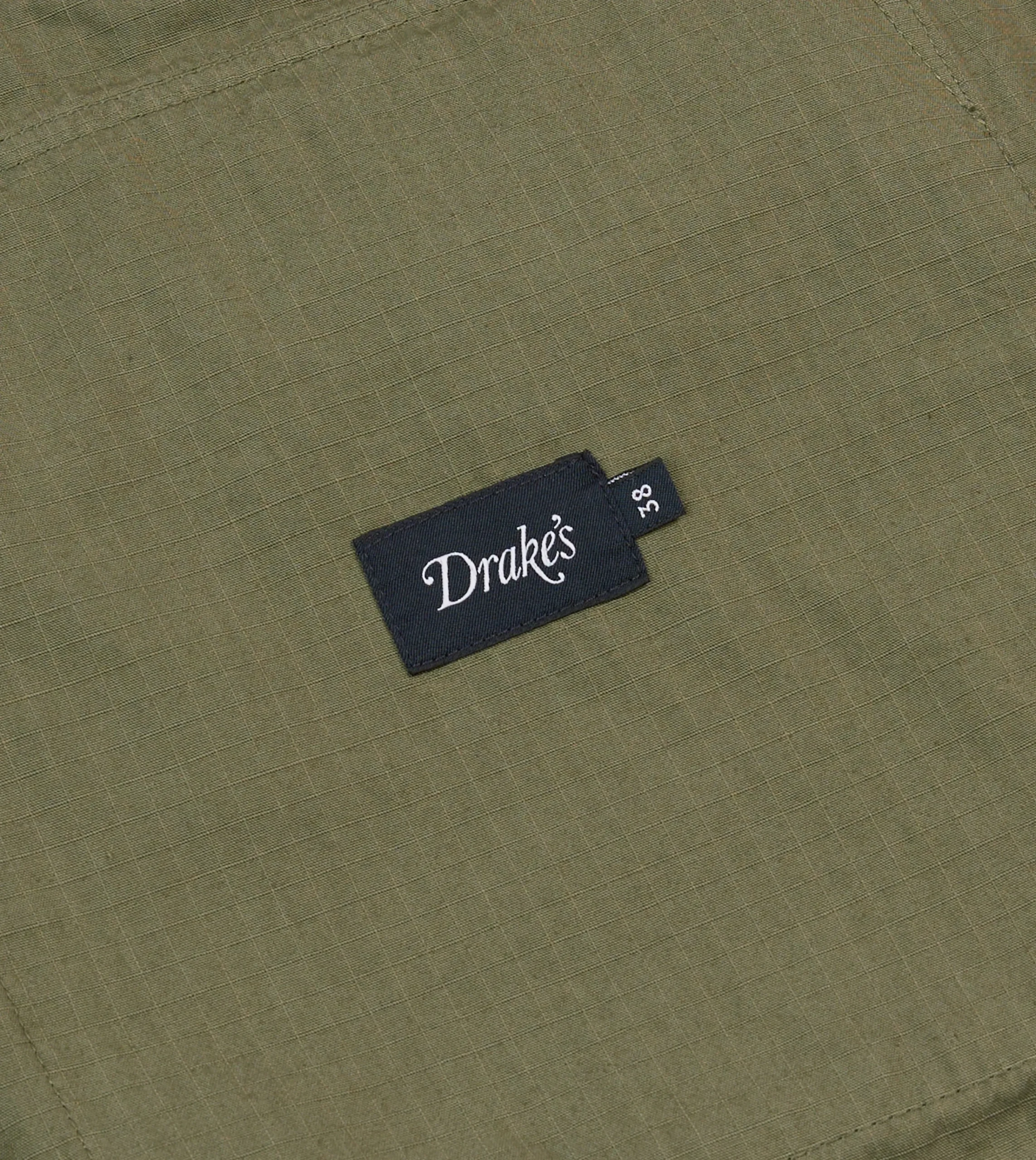 Drake’s Olive Ripstop Cotton Fishing Vest