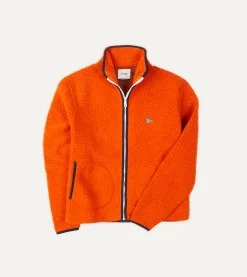 Drake’s Boucle Wool Zip Fleece Jacket