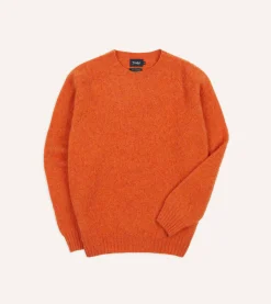 Drake’s Brushed Shetland Crew Neck Jumper