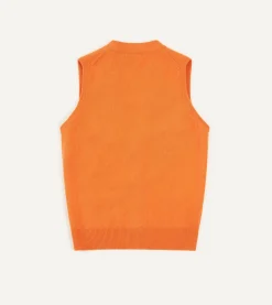 Drake’s Lambswool Sleeveless Cardigan