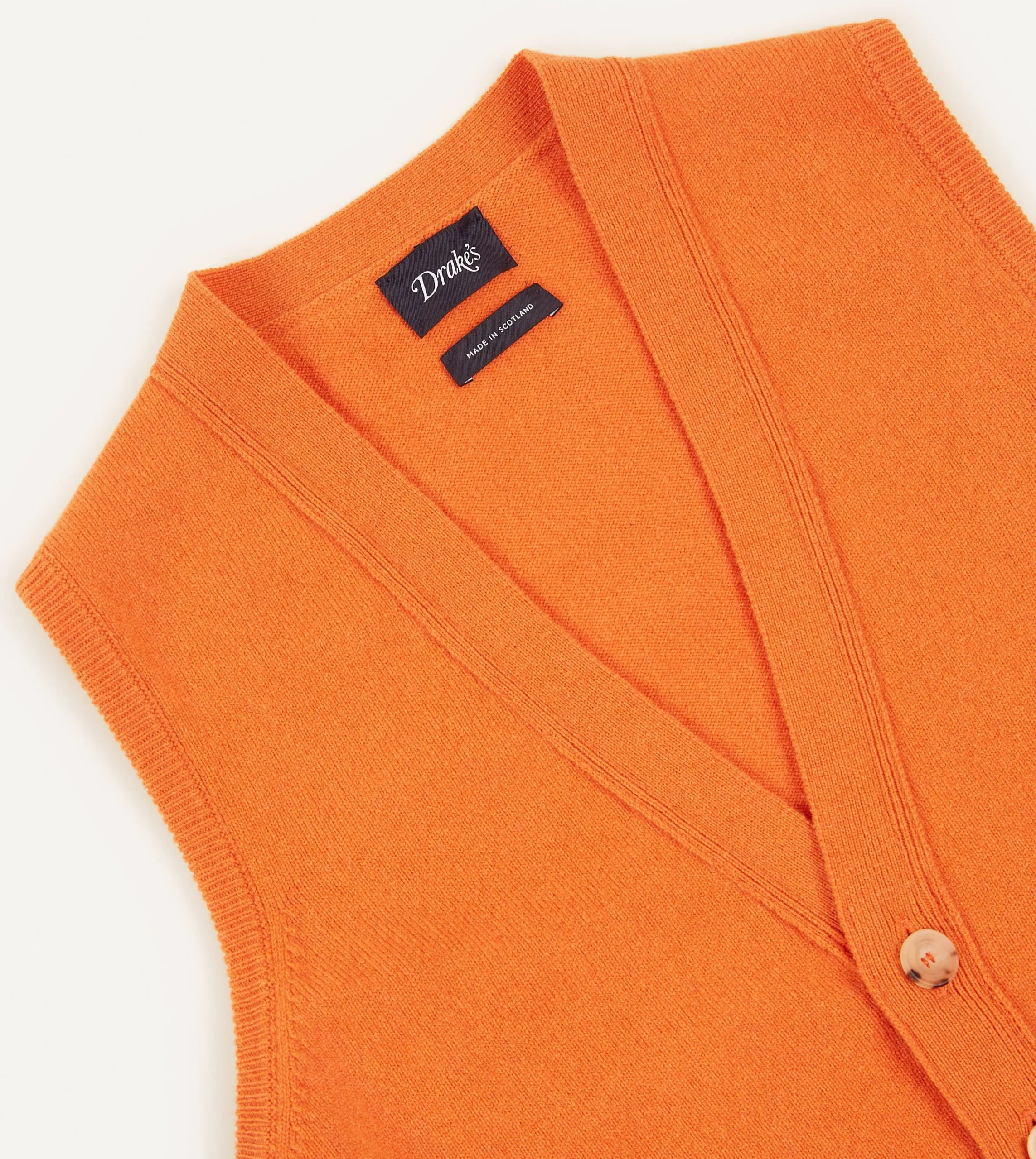 Drake’s Lambswool Sleeveless Cardigan
