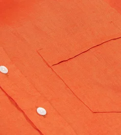 Drake’s Linen Spread Collar Shirt