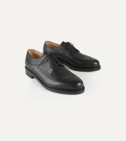 Drake’s Paraboot Avignon Black Grain Leather Derby Shoe