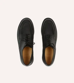 Drake’s Paraboot Chambord Black Leather Derby Shoe