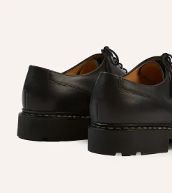Drake’s Paraboot Chambord Black Leather Derby Shoe