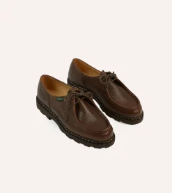 Drake’s Paraboot Michael Brown Pebble Grain Leather Derby Shoe