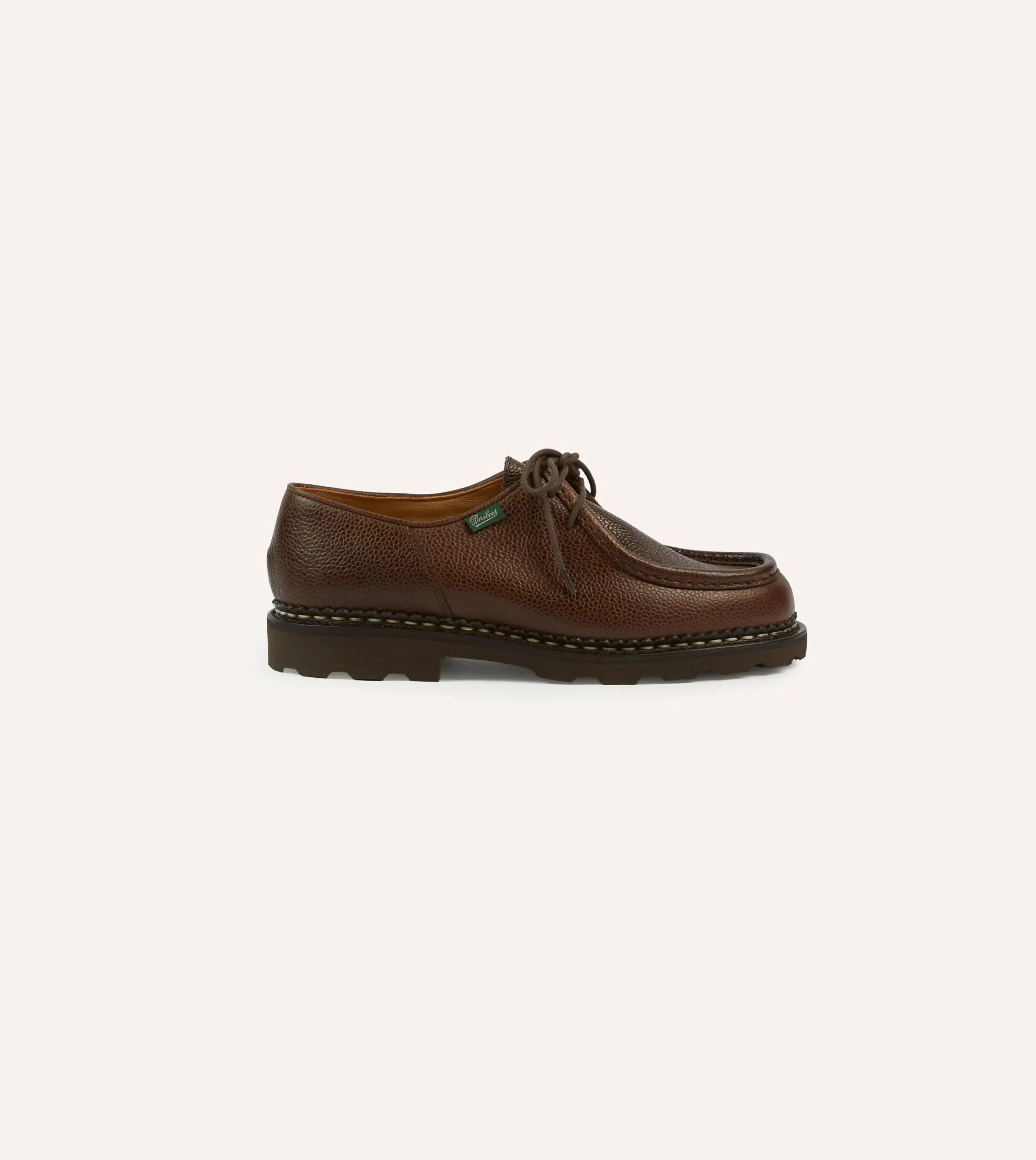 Drake’s Paraboot Michael Brown Pebble Grain Leather Derby Shoe