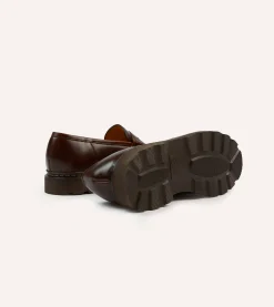 Drake’s Paraboot Reims Brown Leather Loafer