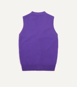 Drake’s Lambswool Sleeveless Cardigan
