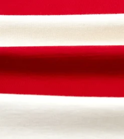 Drake’s And White Wide Stripe Heavy Cotton Crew Neck Hiking T-Shirt