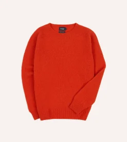 Drake’s Brushed Shetland Crew Neck Jumper