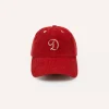Drake’s Red 'D' Emblem Cotton Corduroy Baseball Cap