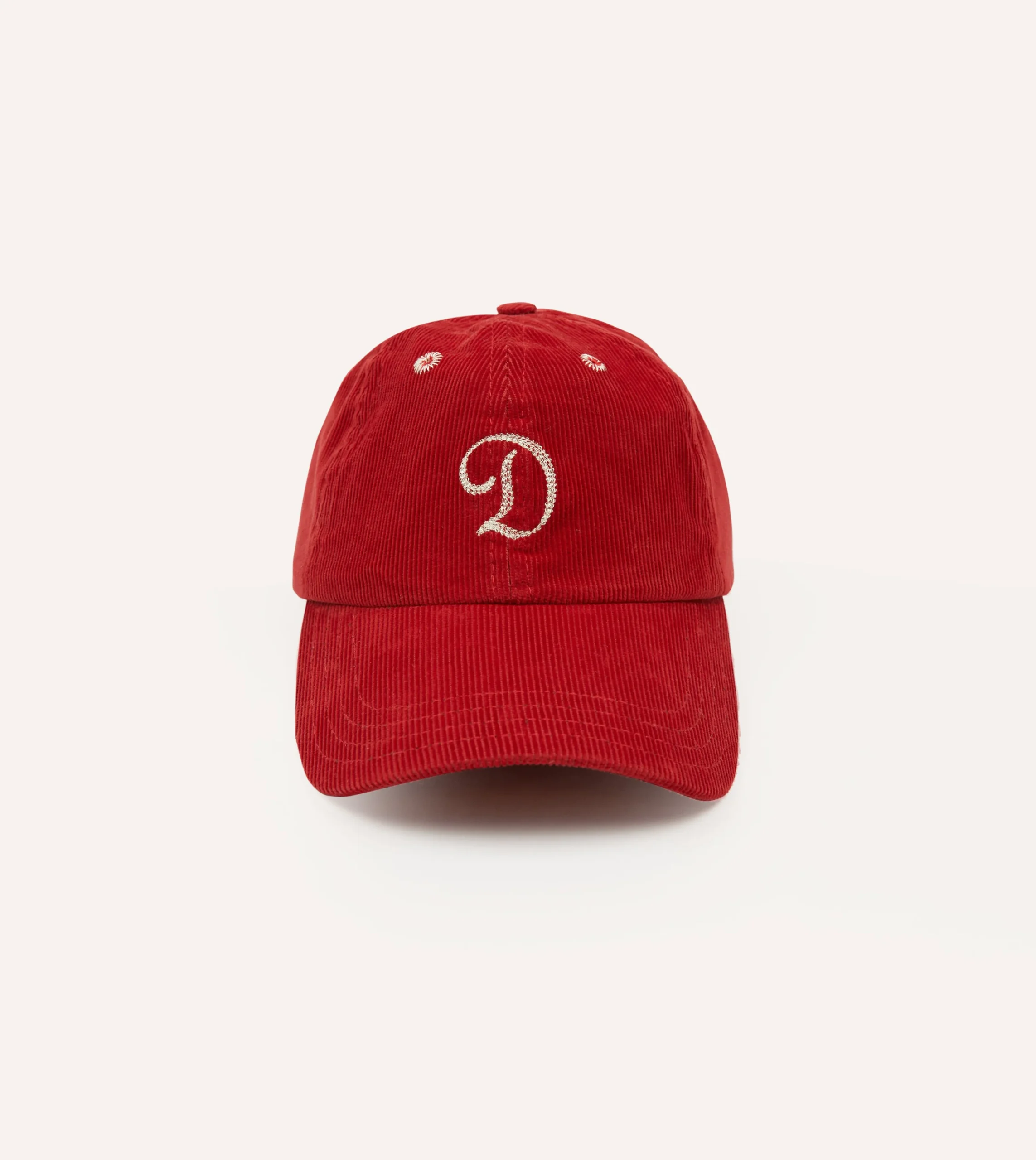 Drake’s Red 'D' Emblem Cotton Corduroy Baseball Cap
