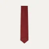 Drake’s Red Fine Woven Grenadine Silk Hand Rolled Tie