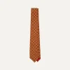 Drake’s Red Flower Print 40oz Madder Silk Tipped Tie